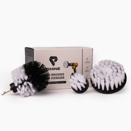 Lot de brosses pour visseuse detailing auto | Shine PRO