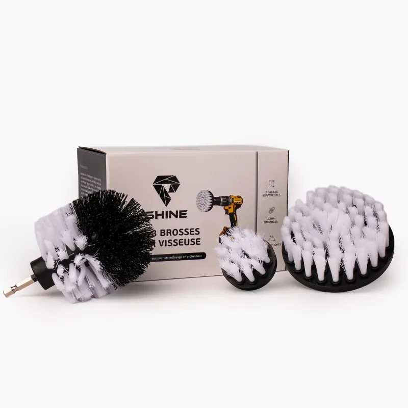 Lot de brosses pour visseuse detailing auto | Shine PRO